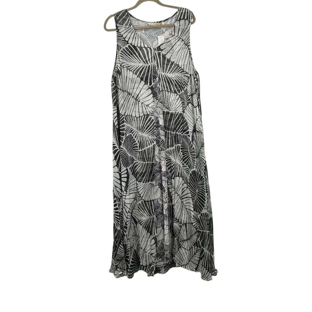 NWT Soft Surroundings Women's 1X Miami Beach Maxi Dress Black/White - Picture 10 of 16